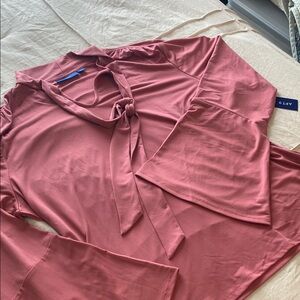 Apt. 9 Pink Tie-Neck Blouse Top